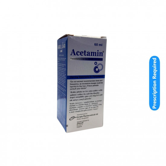 Acetamin Syrup 60Ml - (007770) - www.mycare.lk