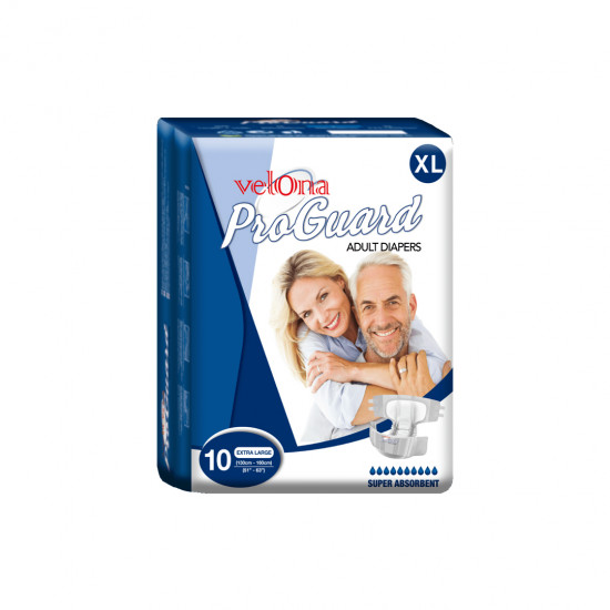 Velona Pro Guard Adult Diaper 10 Pcs - Extra Large - (009224) - www.mycare.lk